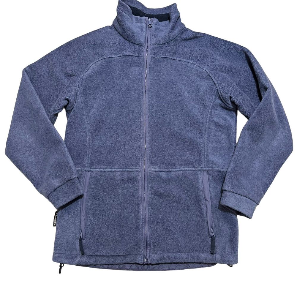 Columbia Fleece Women’s FullZip Jacket Blue Soft Shell Outer Interchange Medium - Picture 1 of 9